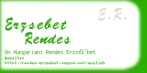 erzsebet rendes business card